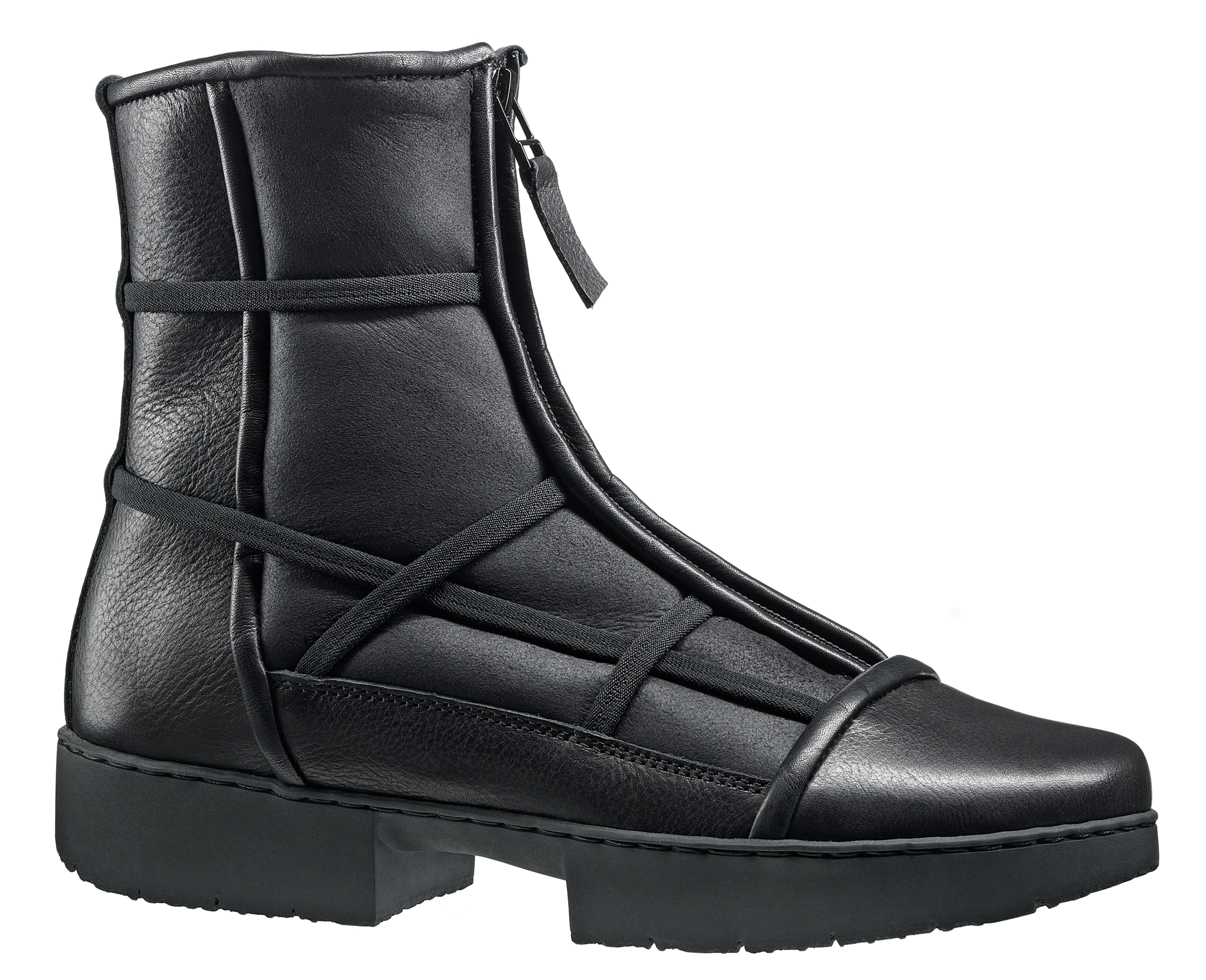 Trippen Cubic Wedge Shoe in Black | Santa Fe Dry Goods